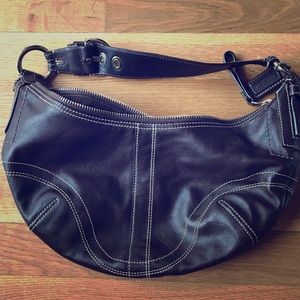 Brown leather Coach purse